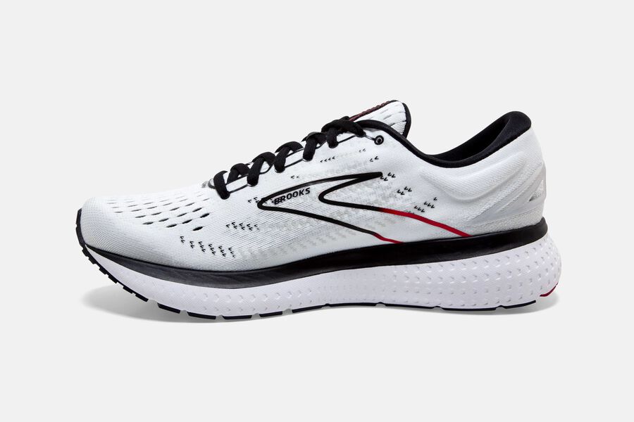 Brooks Running Shoes Mens White/Black/Red - Glycerin 19 Road - 7802-ESMXB